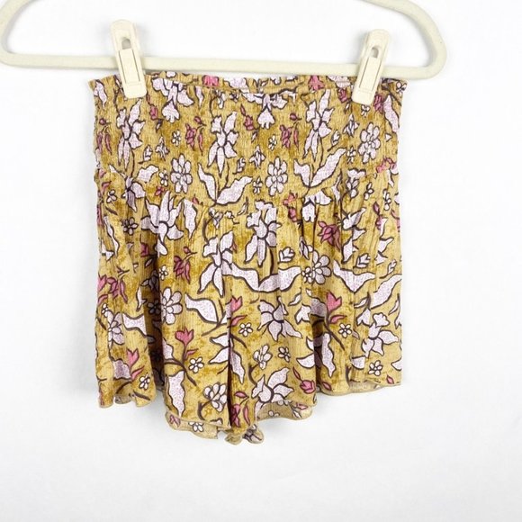 Aerie High Waisted Summer Floral Shorts Elastic Waist Flowy Butterfly Size Small - Picture 1 of 7